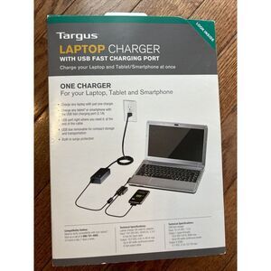 Targus Laptop Charger +USB Tablet/Smartphone charger APA32US BRAND NEW,‎ SEALED